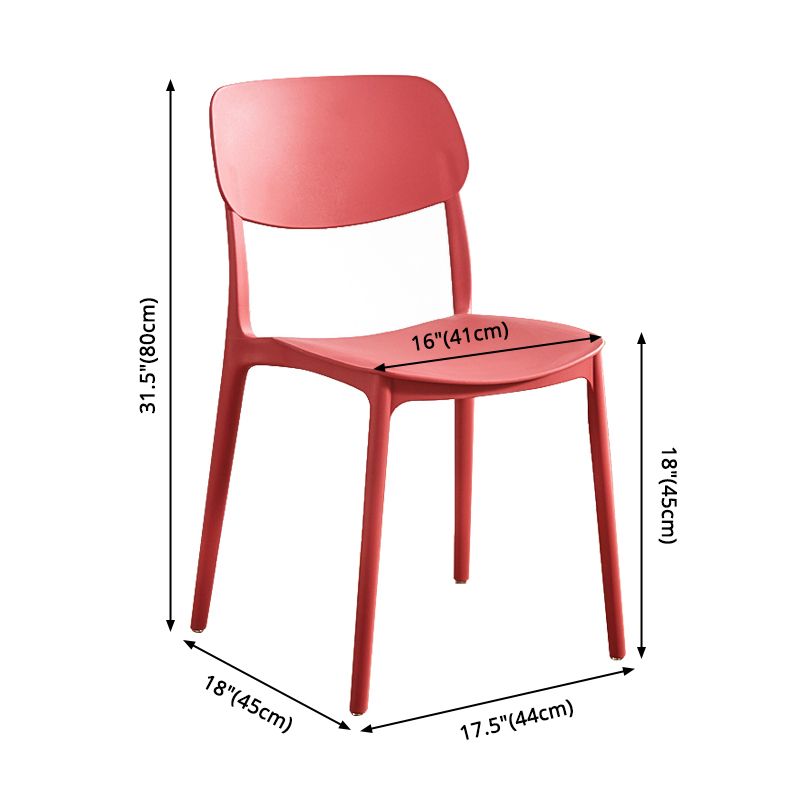 Glam Style Plastic Side Chair Matte Finish Open Back Home Use Dining Chair Clearhalo ' kitchen&dining_furn' 'Dining Chairs' 'Dining Tables & Seating' 'dining_chair' 'Furniture' 'furniture_dining_chair' 'Kitchen & Dining Furniture' 'kitchen' 1200x1200_0eadc15b-74ae-4703-a3eb-7d2610312ac5