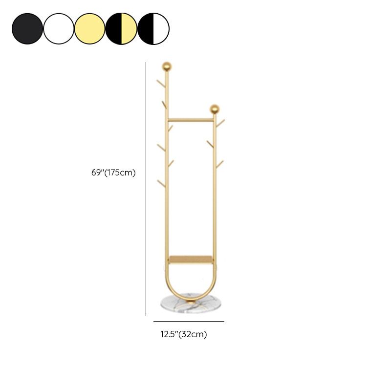 68.9-inch Tall Entryway Kit Contemporary Metal Entry Hall Tree Clearhalo 'Entry & Mudroom Furniture' 'furn' 'furn_hall_tree_coat_racks' 'Furniture' 'Hall Trees & Coat Racks' 'hall_tree_coat_racks' 1200x1200_0eaddb2c-bca9-4480-bea2-70ed1adf277a