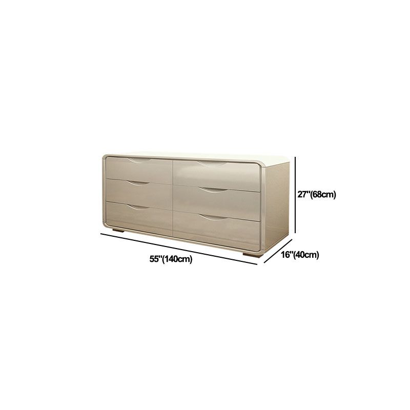 Cómoda cómoda de almacenamiento de madera blanca de 16.0 in de ancho con cajones