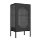 Glam Metal Curio Cabinet Glass Doors Hutch Buffet for Bedroom Clearhalo 'Display & China Cabinets' 'display_china_cabinets' 'furn' 'furn_display_china_cabinets' 'Furniture' 'Kitchen & Dining Furniture' 1200x1200_0eaf0f58-1283-42df-931b-8ee5a1aa67b3