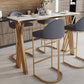 White Stone Top Bar Dining Table Traditional Luxury Bar Table with Sled Base in Gold Clearhalo 'Bar Furniture' 'Bar Tables' 'bar_tables' 'furn' 'furn_bar_tables' 'Furniture' 'furniture_bar_tables' 'Kitchen & Dining Furniture' 1200x1200_0eaf462c-42a7-4914-886b-779938729151