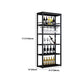 Industrial Floor Wine Holder Rack Metal Wine Racks with Shelf