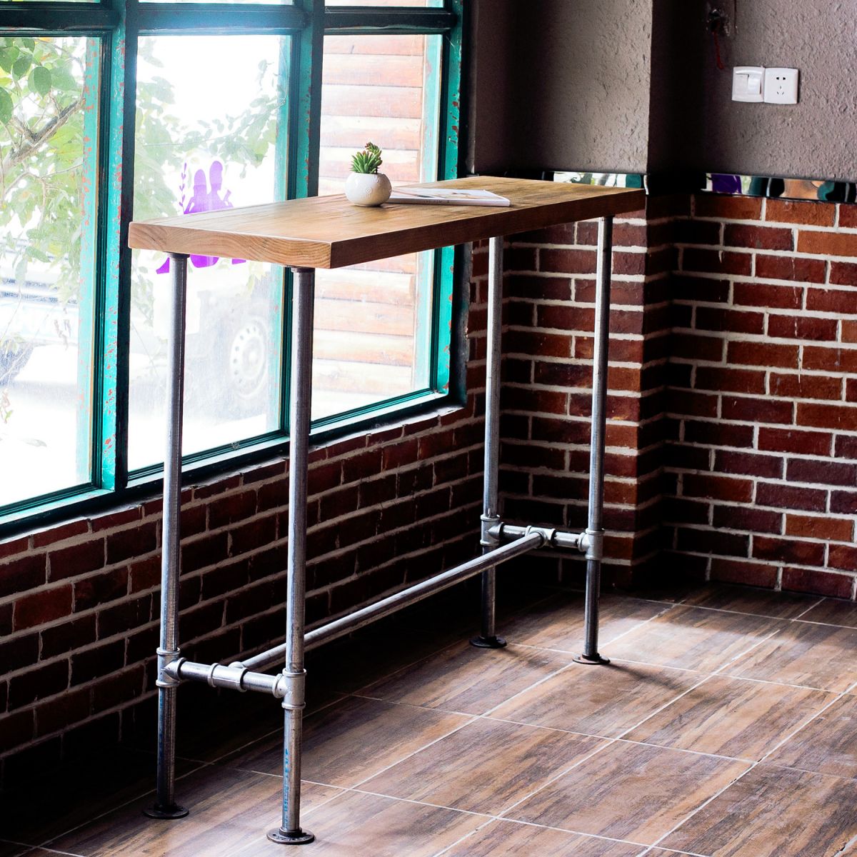 Tavolo da riposo altezza della barra da barra interno tavolo da pub in metallo industriale