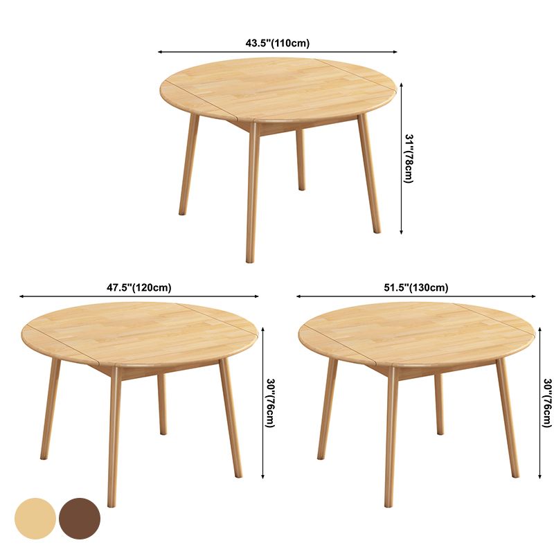 Contemporary Round Dining Table Rubberwood Solid Wood Table with 4 Legs for Dining Room Clearhalo ' dining_table' 'Dining Tables & Seating' 'Dining Tables' 'furn' 'furn_dining_table' 'Furniture' 'furniture_dining_table' 'Kitchen & Dining Furniture' 'kitchen&dining_furn' 'kitchen' 'kitchen_dining_table' 1200x1200_0eb3e69a-0328-4835-b67c-9c9a2020b6a2