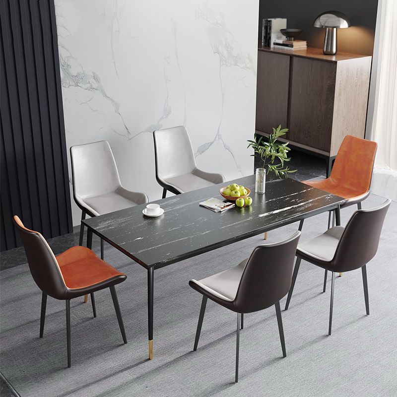 Contemporary Kitchen Chairs Armless Side Chair with Metal Legs Clearhalo ' kitchen&dining_furn' 'Dining Chairs' 'Dining Tables & Seating' 'dining_chair' 'furn' 'furn_dining_chair' 'Furniture' 'furniture_dining_chair' 'Kitchen & Dining Furniture' 'kitchen' 1200x1200_0eb965e2-3d5d-49fc-b5a7-a54f40f4490c