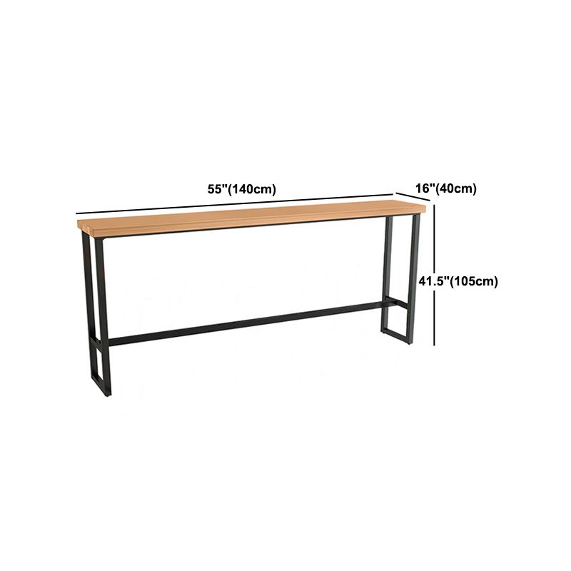 1/5 pièces Industrial Iron Bar Table Set Rectangle Pine Wood Top Bistro Set avec reproche