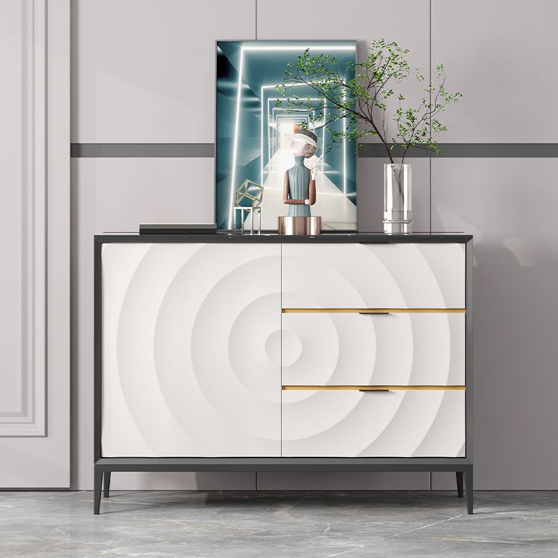 Server da pranzo in pietra e legno con cassetti moderni tavolo da sideboard