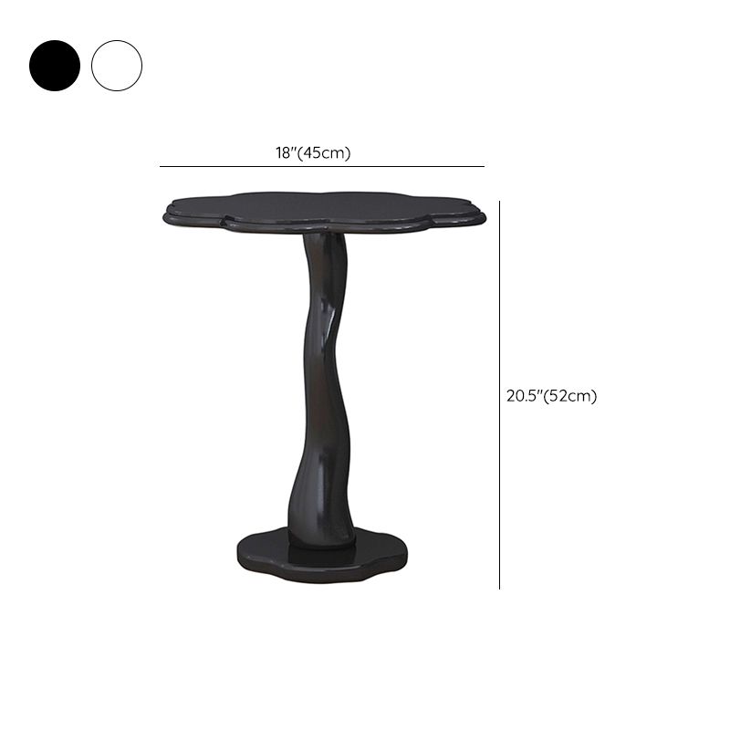 Contemporary Wood Side Table with Cloud Shap Top and 1 Leg Base Clearhalo 'Coffee & Accent Tables' 'End & Side Tables' 'end_side_tables' 'furn' 'furn_end_side_tables' 'Furniture' 'Living Room Furniture' 1200x1200_0ebbcb4f-e9a6-4c87-be0a-e9dd0144f8da