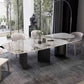 Rectangle Dining Table Sintered Stone Top Modern White Table with Black Legs Clearhalo 'Dining Tables & Seating' 'Dining Tables' 'dining_table' 'furn' 'furn_dining_table' 'Furniture' 'Kitchen & Dining Furniture' 1200x1200_0ebc86db-8051-4b82-a603-542289eee999