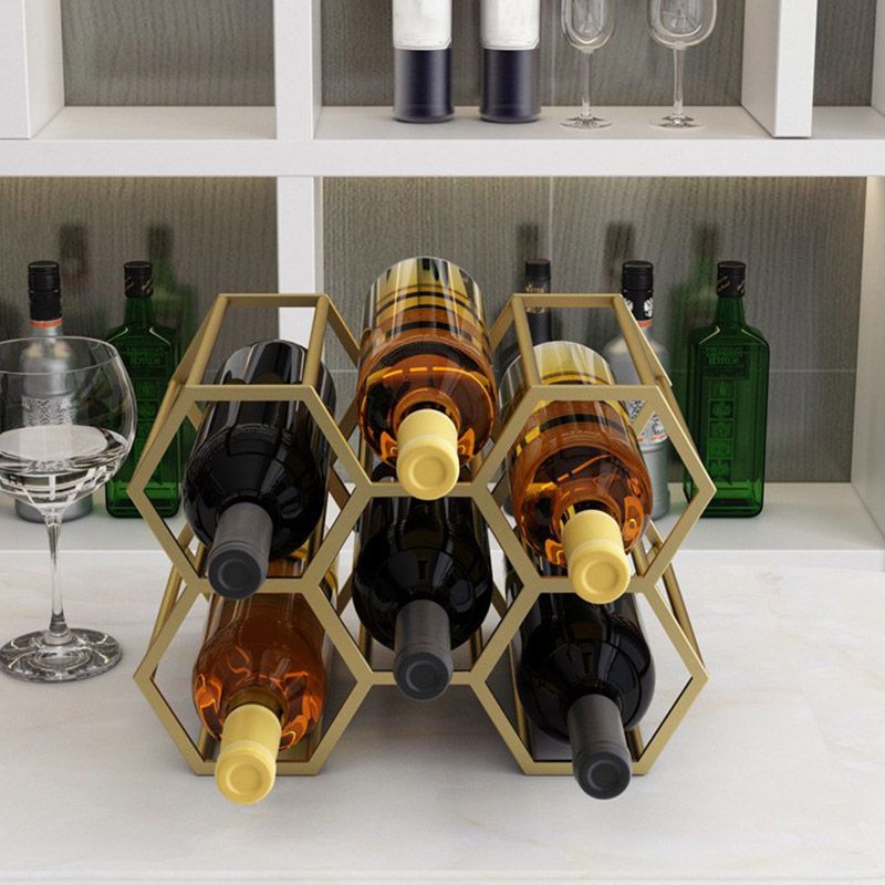 Tabletop Glam Style Wine Rack Metal Wine Bottle Rack for Living Room Clearhalo 'furn' 'furn_wine_racks' 'Furniture' 'Kitchen & Dining Furniture' 'Wine Racks' 'wine_racks' 1200x1200_0ebcd8b3-bb08-4a6b-bc90-658e922582d1