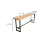 Wood Top Table Metal Black Base Rectangle Bar Table for Patio Use Clearhalo 'Bar Furniture' 'Bar Tables' 'bar_tables' 'furn' 'furn_bar_tables' 'Furniture' 'Kitchen & Dining Furniture' 1200x1200_0ebd2d76-430d-4103-a92d-a5fdf4e1e27d