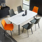 Simplicity Style Home Sintered Stone Dining Table Carbon Steel Base Rectangle Table Clearhalo ' dining_table' 'Dining Tables & Seating' 'Dining Tables' 'furn' 'furn_dining_table' 'Furniture' 'furniture_dining_table' 'Kitchen & Dining Furniture' 'kitchen&dining_furn' 'kitchen' 'kitchen_dining_table' 1200x1200_0ebd7280-85fc-4b8e-8459-468b9d201f06
