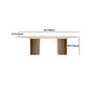 Natural Double Pedestal Dining Table Modern Oval Wood Home Dinner Room Kitchen Table