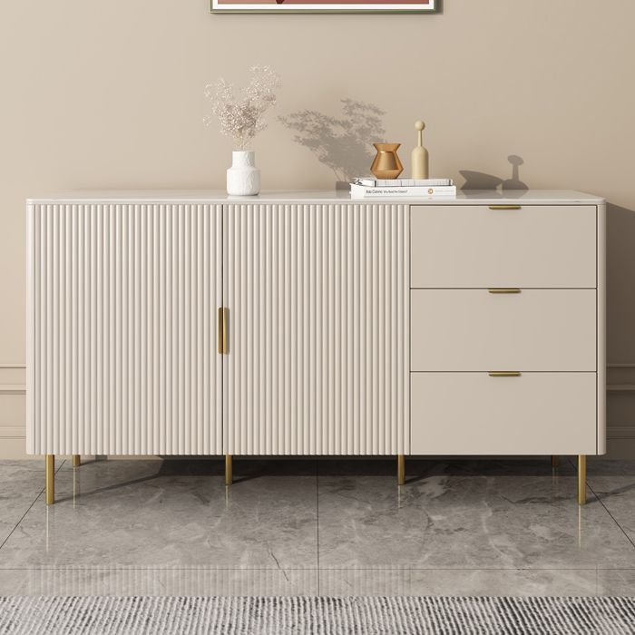 Glam Sideboard Schrankstein Sideboardtisch mit Schubladen für die Küche