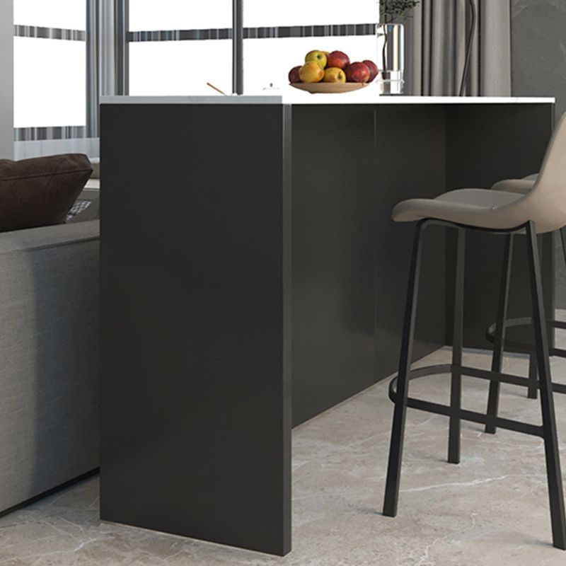 Rectangle Indoor Patio Bar Table Double pedestal White Stone Counter Table Clearhalo 'Bar Furniture' 'Bar Tables' 'bar_tables' 'furn' 'furn_bar_tables' 'Furniture' 'furniture_bar_tables' 'Kitchen & Dining Furniture' 1200x1200_0ebfdc63-40e0-4ea5-abd6-311084c48a23