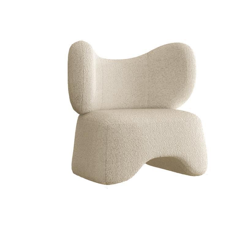Sofá moderno de tela en color blanco, sofá estándar con brazo de esmoquin para sala de estar