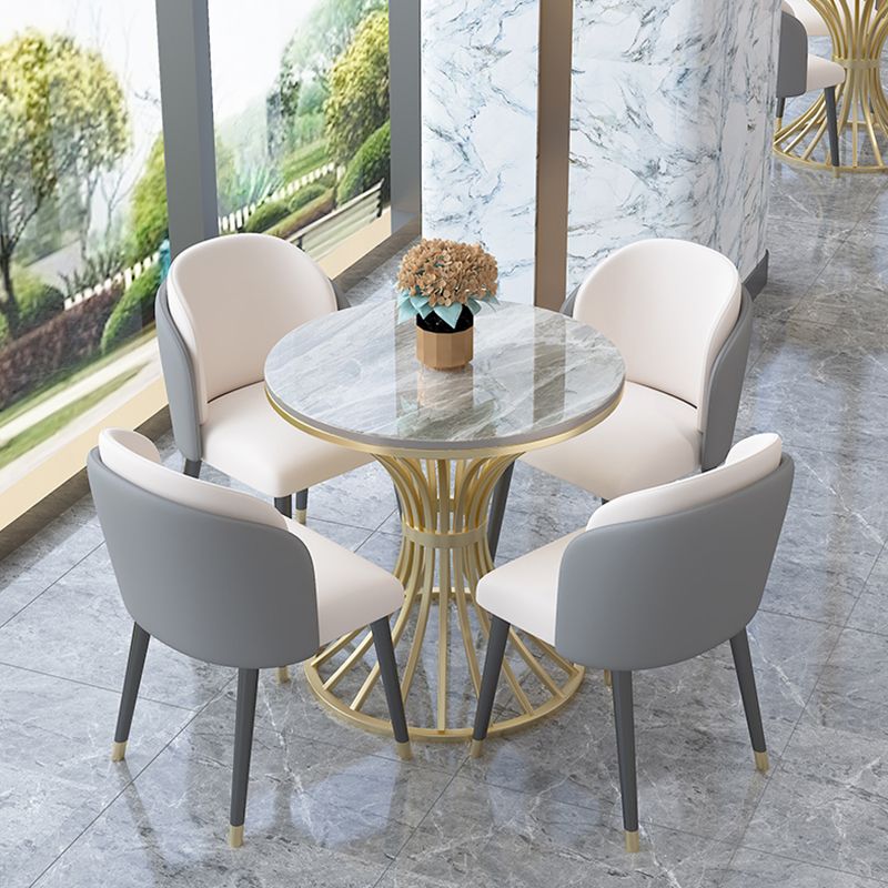 Simple Style Home Sintered Stone Dining Table Round Shape Table with Metallic Pedestal Base Clearhalo ' dining_table' 'Dining Tables & Seating' 'Dining Tables' 'furn' 'furn_dining_table' 'Furniture' 'furniture_dining_table' 'Kitchen & Dining Furniture' 'kitchen&dining_furn' 'kitchen' 'kitchen_dining_table' 1200x1200_0ec10fc0-4d80-4444-8b58-798c09dcac99