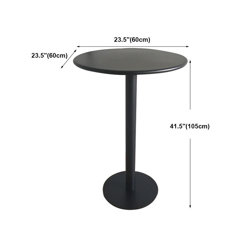 White Modern Style Round Table in Metal Milk Tea Shop Bar Table Clearhalo 'Bar Furniture' 'Bar Tables' 'bar_tables' 'furn' 'furn_bar_tables' 'Furniture' 'furniture_bar_tables' 'Kitchen & Dining Furniture' 1200x1200_0ec1c132-40e5-42e7-96d1-45163e83dd99
