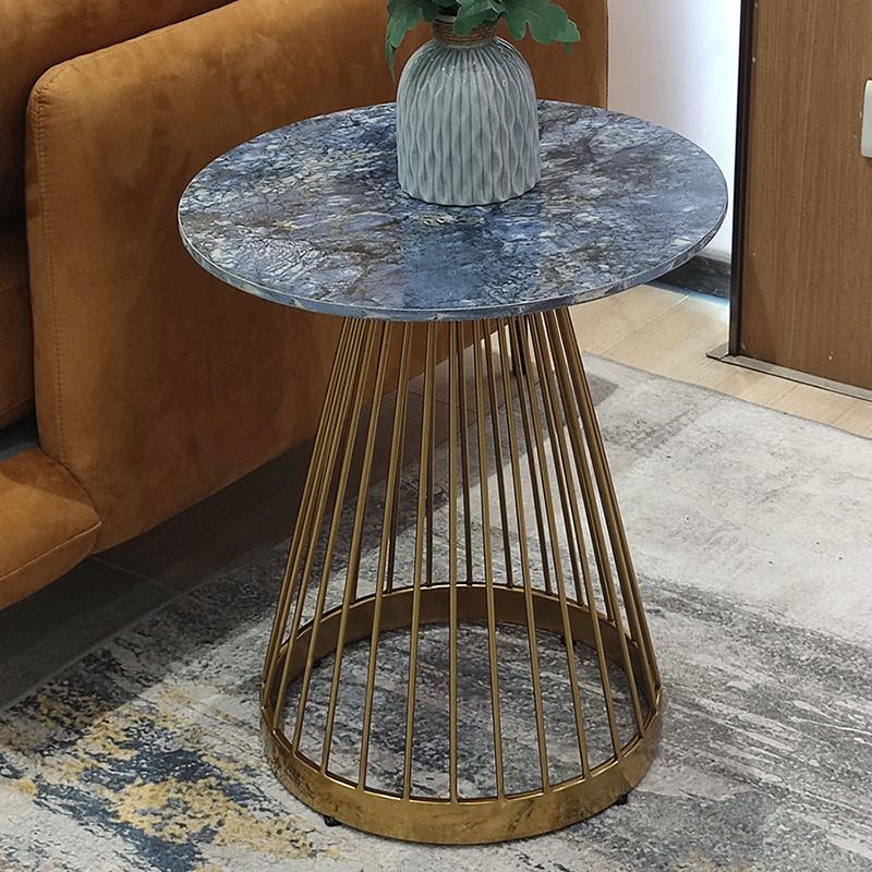 Tavolo laterale moderno in cornice in ardesia rotondo del divano tavolo per soggiorno
