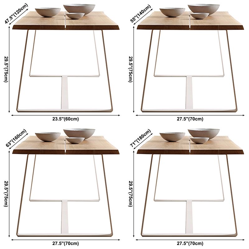 Minimalist Wood Rectangle Shape Dining Table Kitchen Standard Dining Table with Trestle Base Clearhalo ' dining_table' 'Dining Tables & Seating' 'Dining Tables' 'furn' 'furn_dining_table' 'Furniture' 'furniture_dining_table' 'Kitchen & Dining Furniture' 'kitchen&dining_furn' 'kitchen' 'kitchen_dining_table' 1200x1200_0ec2fe14-9278-4178-b448-4c22eee45ec4