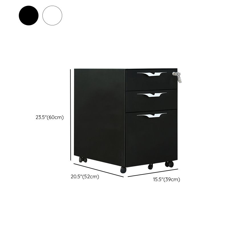Modern File Cabinets Metal Frame File Pedestal with Key Lock for Office Clearhalo 'Filing Cabinets' 'filling_cabinets' 'furn' 'furn_filling_cabinets' 'Furniture' 'Office Furniture' 1200x1200_0ec504de-1603-4bab-9484-67ec334c1eaa