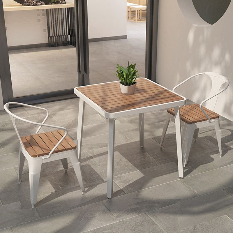Industrial Solid Wood Dining Table Kitchen Table in Nature with Metal 4 Legs Clearhalo ' dining_table' 'Dining Tables & Seating' 'Dining Tables' 'furn' 'furn_dining_table' 'Furniture' 'furniture_dining_table' 'Kitchen & Dining Furniture' 'kitchen&dining_furn' 'kitchen' 'kitchen_dining_table' 1200x1200_0ec66a82-784c-4cba-8215-3b733922010a