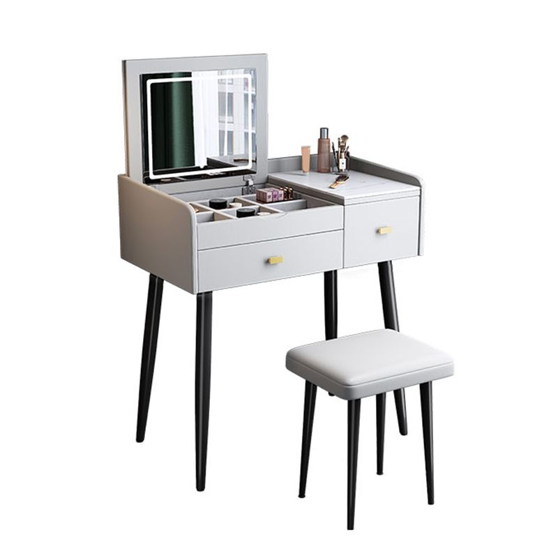 Consejo de tocador contemporáneo 2- Cajón de la pizarra Tope de maquillaje de la mesa de la pizarra