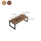Modern Engineered Wood Writing Desk Rectangular Office Desk with Metal Legs