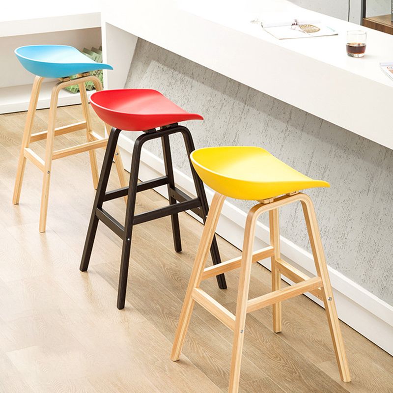 Wood Plastic Counter Stools Backless Scandinavian Bar Stools with Bucket Seat Clearhalo 'Bar Furniture' 'Bar Stools' 'bar_stools' 'furn' 'furn_bar_stools' 'furniture_bar_stools' 'Kitchen & Dining Furniture' 'kitchen&dining_furn' 'kitchen' 'kitchen_furn' Furniture' 1200x1200_0eca42a1-c0de-4fbf-84ae-117347a98f52