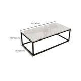 Marble Metal Frame Coffee Table Luxurious Rectangular Cocktail Table Clearhalo 'Coffee & Accent Tables' 'Coffee Tables' 'coffee_tables' 'furn' 'furn_coffee_tables' 'Furniture' 'Living Room Furniture' 1200x1200_0ecbe458-9ae5-4de9-9070-78604237730d