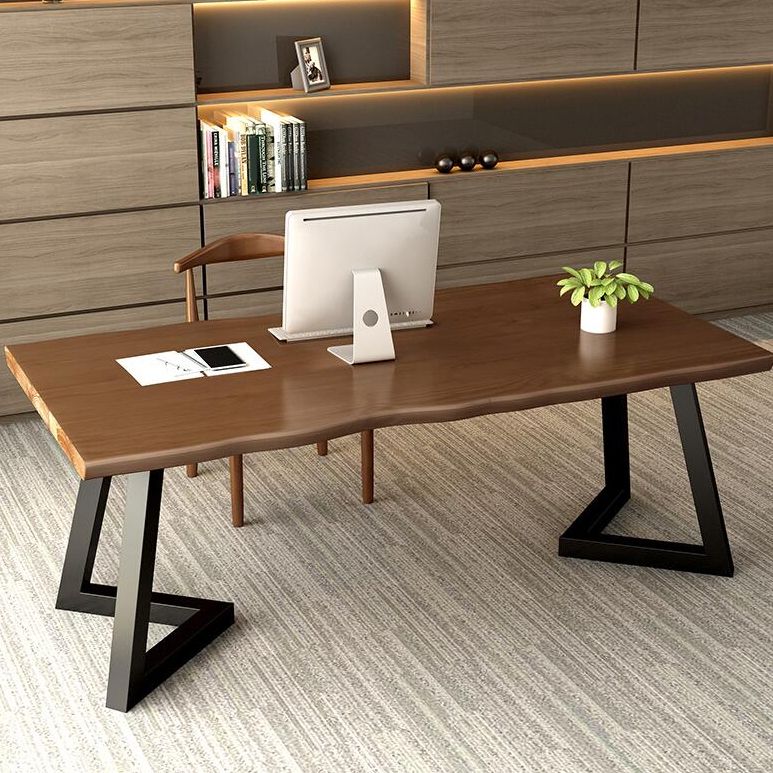 Solid Wood Work Table Free Form Home Office Modern Writing Desk Clearhalo 'Furniture' 'furniture_office_desk' 'Office Desks' 'Office Furniture' 'office_desk' 1200x1200_0ecd432d-22b7-43a4-bd70-bf1cd199cfdb