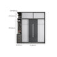 Gray Contemporary Wardrobe Armoire with Drawer Wooden Wardrobe Cabinet Clearhalo 'Armoires & Wardrobes' 'armoires_wardrobes' 'Bedroom Furniture' 'furn' 'furn_armoires_wardrobes' 'Furniture' 1200x1200_0ecd6ec6-816c-48db-9876-8e779ab4c575
