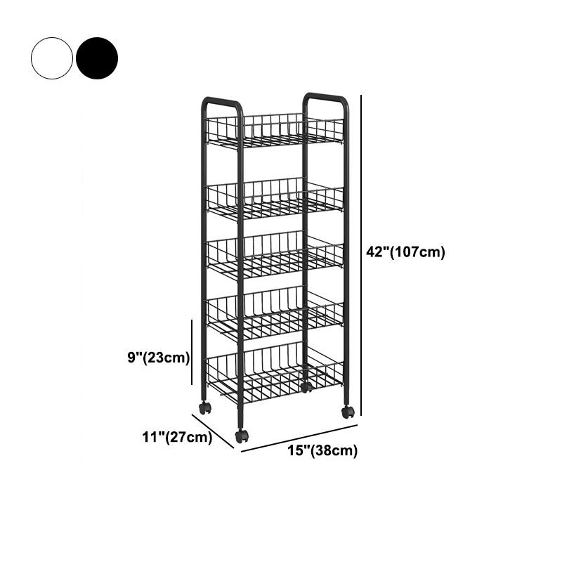 Open Industrial Etagere Bookshelf Steel Frame Plastic Shelf Bookshelf with Caster Wheels Clearhalo 'Bookcases' 'furn' 'furn_bookcases' 'Furniture' 'furniture_bookcases' 'Office Furniture' 1200x1200_0ecebef6-fc81-4c45-b75a-ca273c109984