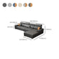 Nordic Cushions Recessed Arm Faux Leather Stationary with Storage Seating