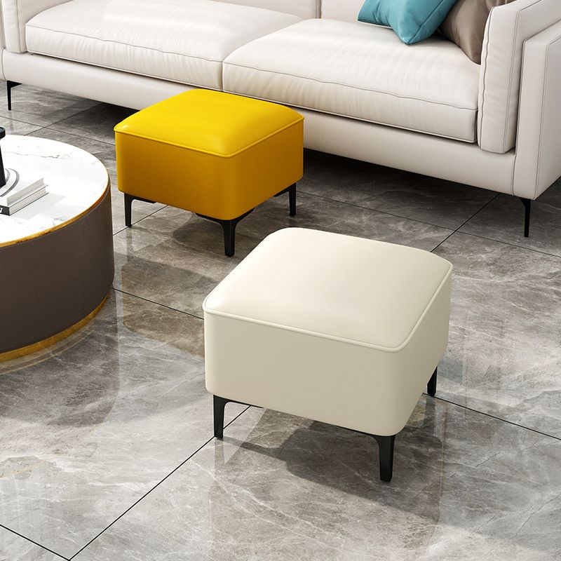 Water Resistant Modern Ottoman Whole Colored Faux Leather Square Ottoman Clearhalo 'furn' 'furn_ottomans_poufs' 'Furniture' 'Living Room Furniture' 'Ottomans & Poufs' 'ottomans_poufs' 1200x1200_0ed12bb7-a600-4a06-b407-3d074a96d6dc