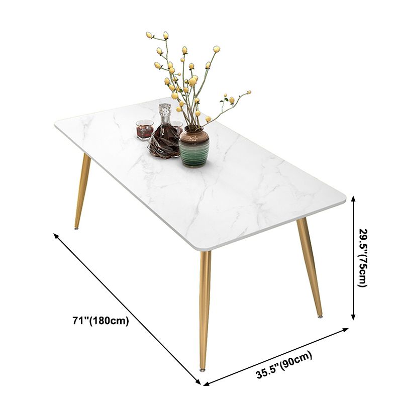 Metal Traditional Luxury Rectangle Indoor Table Sintered Stone Table with Legs Clearhalo ' dining_table' 'Dining Tables & Seating' 'Dining Tables' 'furn' 'furn_dining_table' 'Furniture' 'furniture_dining_table' 'Kitchen & Dining Furniture' 'kitchen&dining_furn' 'kitchen' 'kitchen_dining_table' 1200x1200_0ed139cc-40cb-45d9-a4f4-5c7729af0caf