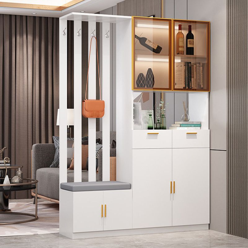 Contemporary 3-door Wooden 11.81" Wide Accent Cabinet with Drawer Clearhalo 'Cabinets & Chests' 'cabinets_chests' 'furn' 'furn_cabinets_chests' 'Furniture' 'Living Room Furniture' 1200x1200_0ed4844a-af66-47d3-82f0-c4ff3324d30c