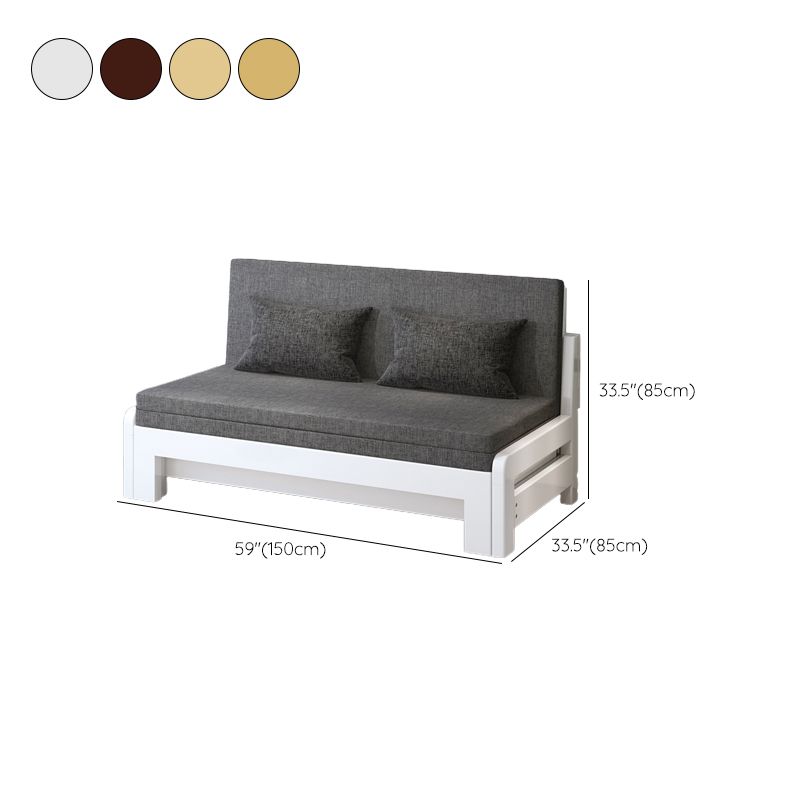 スカンジナビアの枕にはソファベッドが含まれていました33 "wソリッドウッドスリーパーソファ