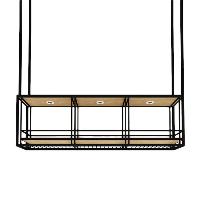 Metaalhangende wijnglasrek Moderne zwarte kleur wijnrek kit
