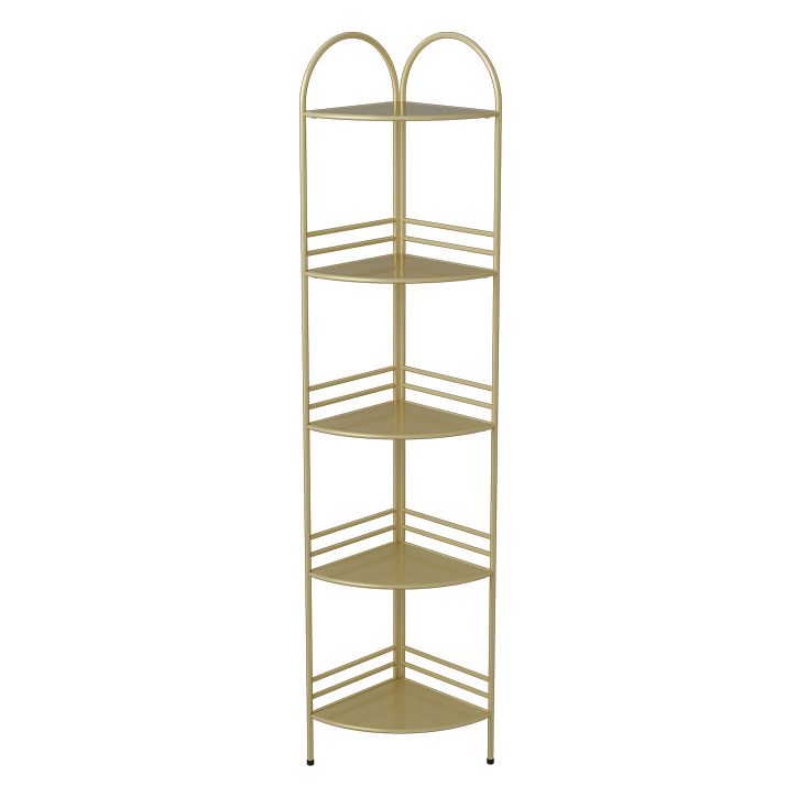 Estantería de rincón de estilo moderno estantería de metal abierta para el hogar