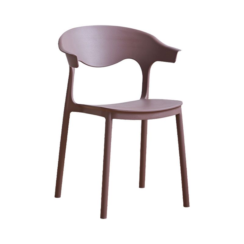 Contemporary Kitchen Stackable Chair Dining Armless Side Chair with Plastic Legs Clearhalo ' kitchen&dining_furn' 'Dining Chairs' 'Dining Tables & Seating' 'dining_chair' 'furn' 'furn_dining_chair' 'Furniture' 'furniture_dining_chair' 'Kitchen & Dining Furniture' 'kitchen' 1200x1200_0ed74f7c-1c2a-4d79-ba8f-951c776f2111
