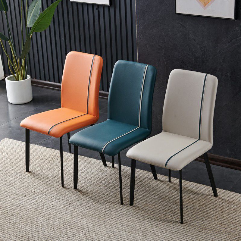 Contemporary Hotel PU Leather Side Chair Matte Finish Parsons Dining Chairs Clearhalo ' kitchen&dining_furn' 'Dining Chairs' 'Dining Tables & Seating' 'dining_chair' 'furn' 'furn_dining_chair' 'Furniture' 'furniture_dining_chair' 'Kitchen & Dining Furniture' 'kitchen' 1200x1200_0ed8a413-de17-407b-a6b9-92b8e19c5ce8