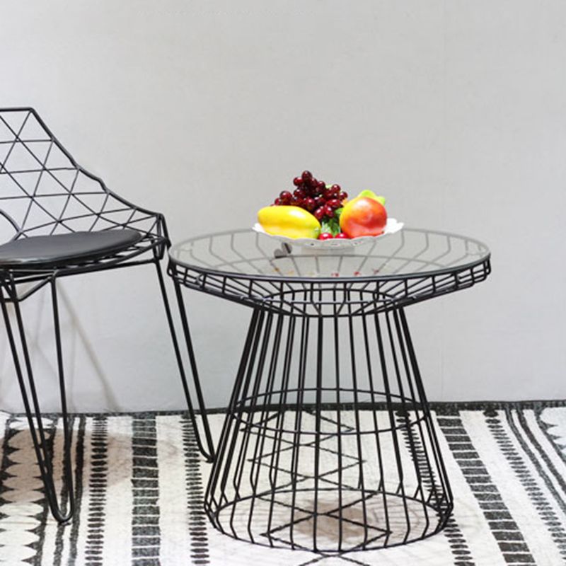 Mesa redonda de vidrio de estilo moderno dié Dia de 19.7 pulgadas