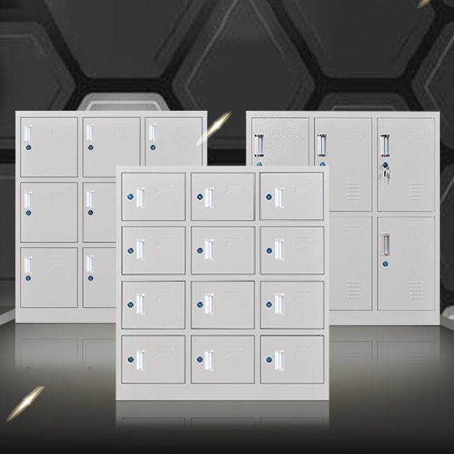 Metal Non-Hanging Armoire Modern Storage Cabinet with Hinged Doors Clearhalo 'Armoires & Wardrobes' 'armoires_wardrobes' 'Bedroom Furniture' 'furn' 'furn_armoires_wardrobes' 'Furniture' 1200x1200_0edcc216-068b-477b-95ae-9b4b1e4551d6