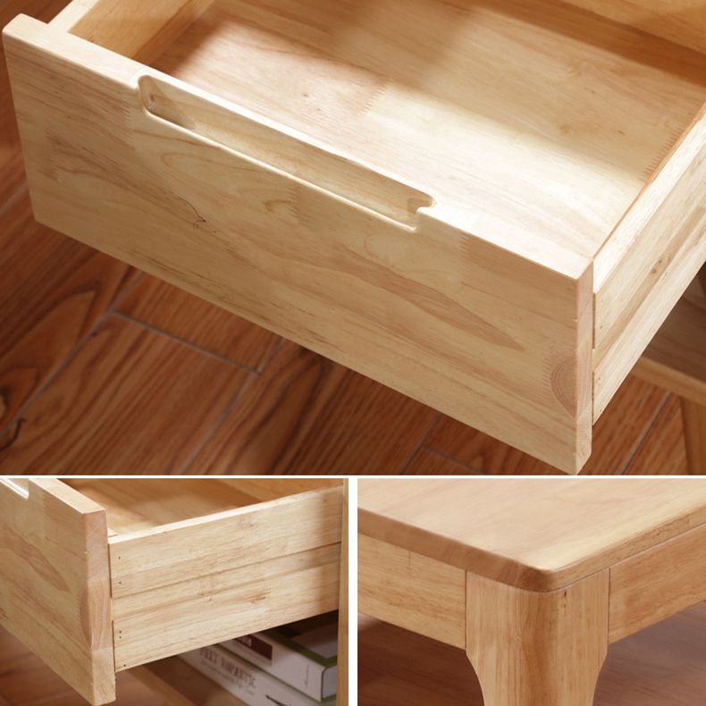 Moderne 23,62 "Wide End Table Sqaure 4 Beins Beizertisch mit 1 Schublade