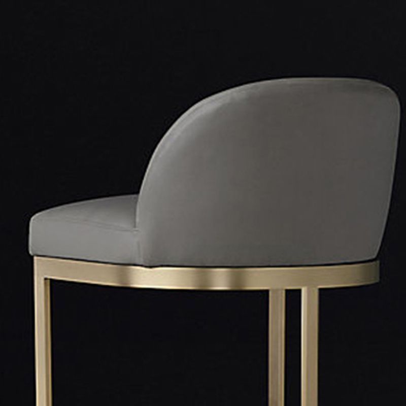 Glam Faux Leather Bar Stool Footrest Counter-height Stool for Dining Room Clearhalo 'Bar Furniture' 'Bar Stools' 'bar_stools' 'furn' 'furn_bar_stools' 'Furniture' 'Kitchen & Dining Furniture' 1200x1200_0edf5802-a284-495f-8353-6e7ff2f28600