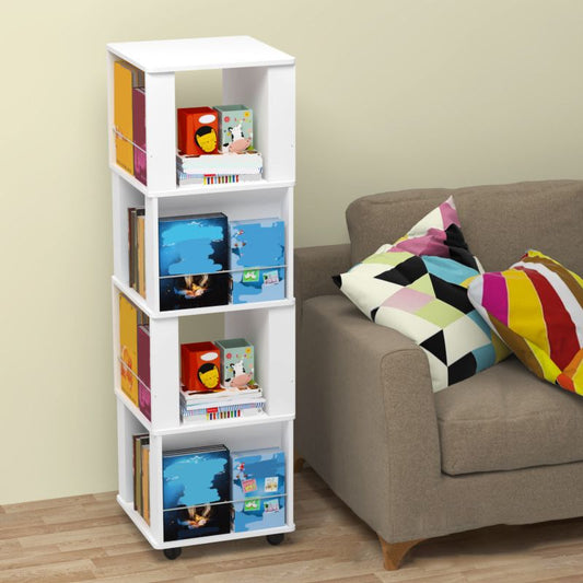 Contemporary Wood Bookshelf Standard Shelf Bookshelf for Home Office 15.4" W