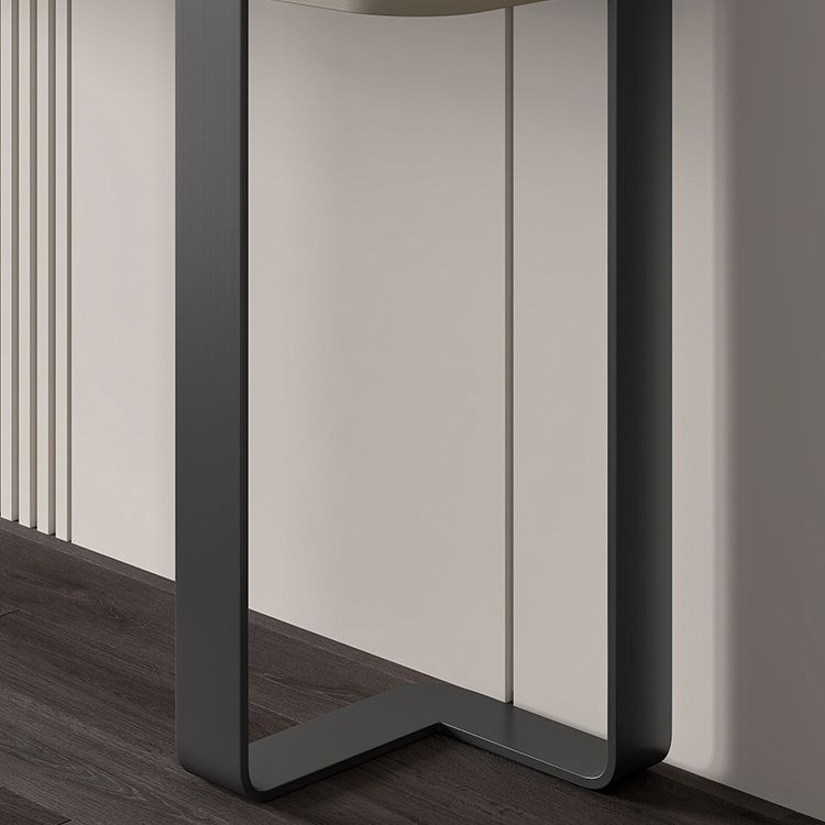 Tavolo di accento di mezza luna di pietra moderna da 33,46 "tavolo da console alta per Hall