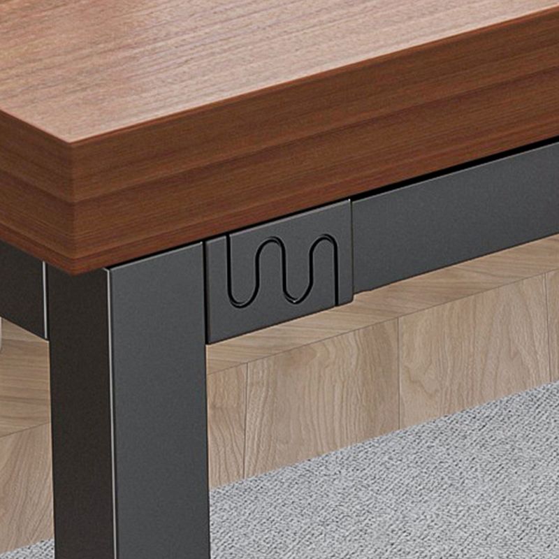 Escritorio de oficina contemporáneo de madera escritorio de computadora antiguo con patas de metal