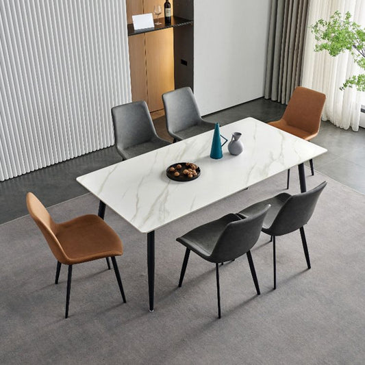Mobili in pietra da cucina nordica 1/5/7 PC Altezza standard Set da pranzo casual per la sala da pranzo casual